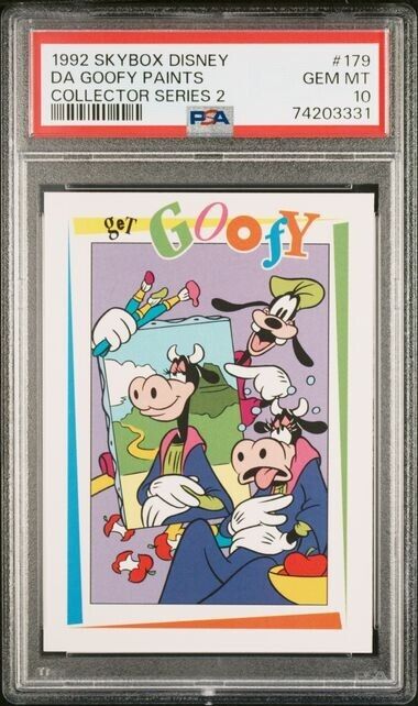 1992 Disney Skybox Da Goofy Paints Mona Lisa #179 Pop 1 PSA 10  Gem Mint