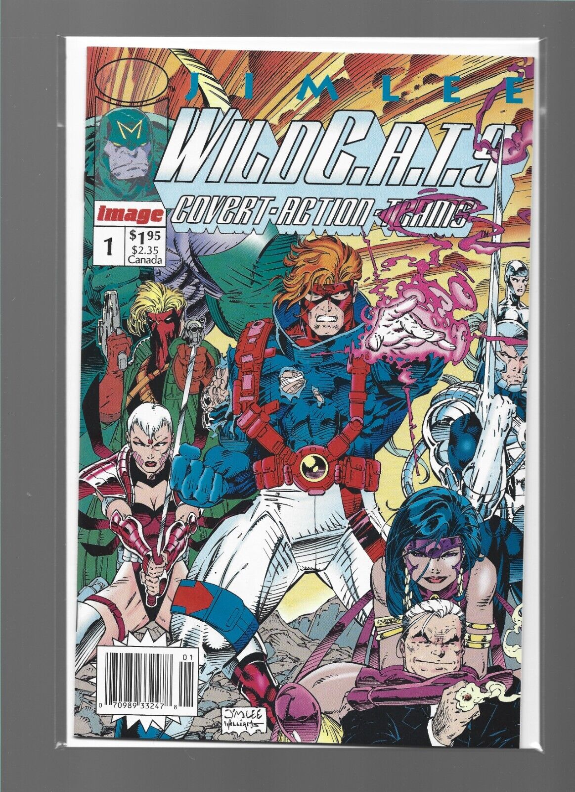 Wildcats #1 newsstand variant / UPC barcode / Jim Lee / first appearance