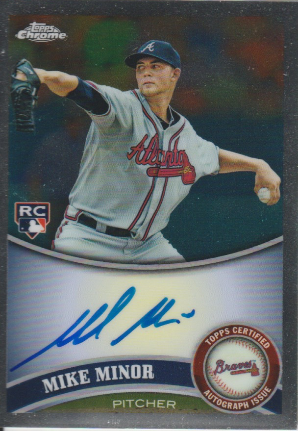 Mike Minor 2011 Topps Chrome rookie RC auto autograph card 217