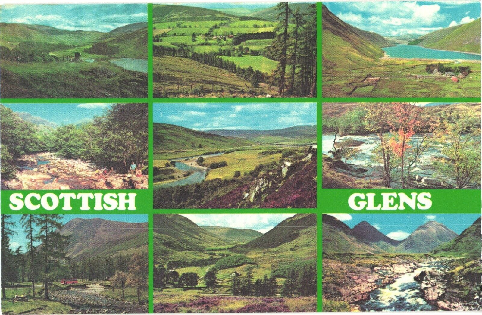 Glen Trool, Glen Nevis, Glen Doll, Glen Esk, Glen Etive, Scottish Glens Postcard