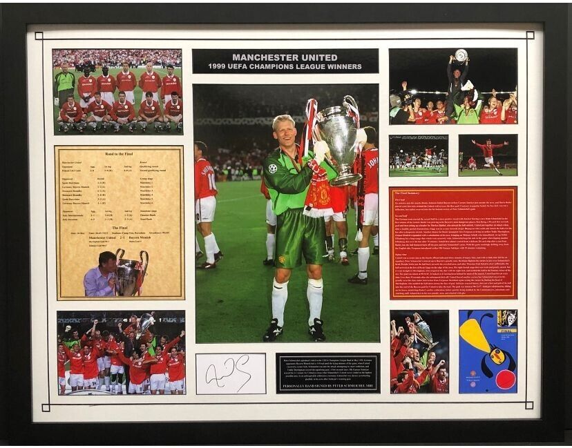 Peter Schmeichel Signed And Framed Manchester United Champions League 2009...