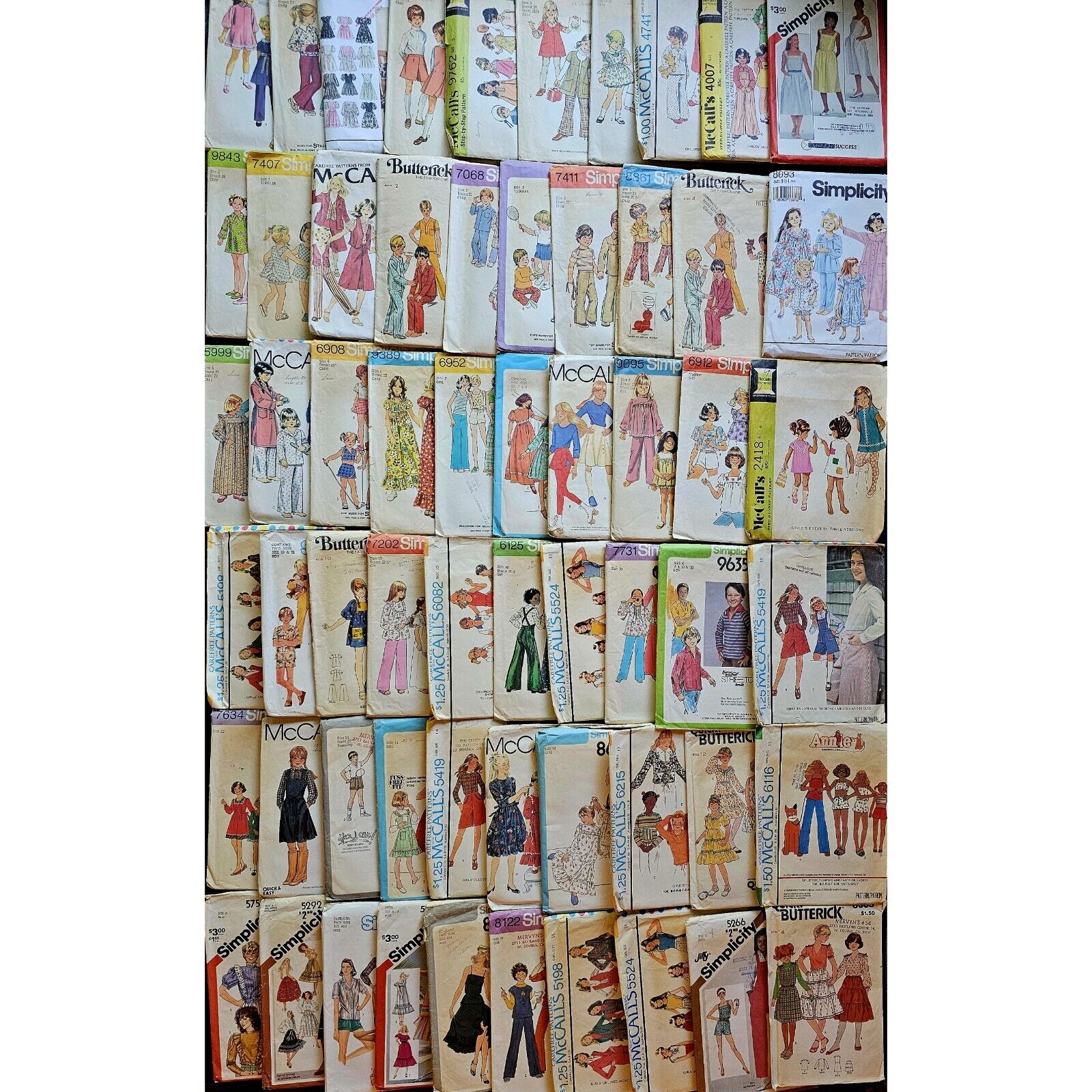 Vintage Sewing Patterns 1960s 1970s Simplicity McCalls Lot 60ct Women & Children