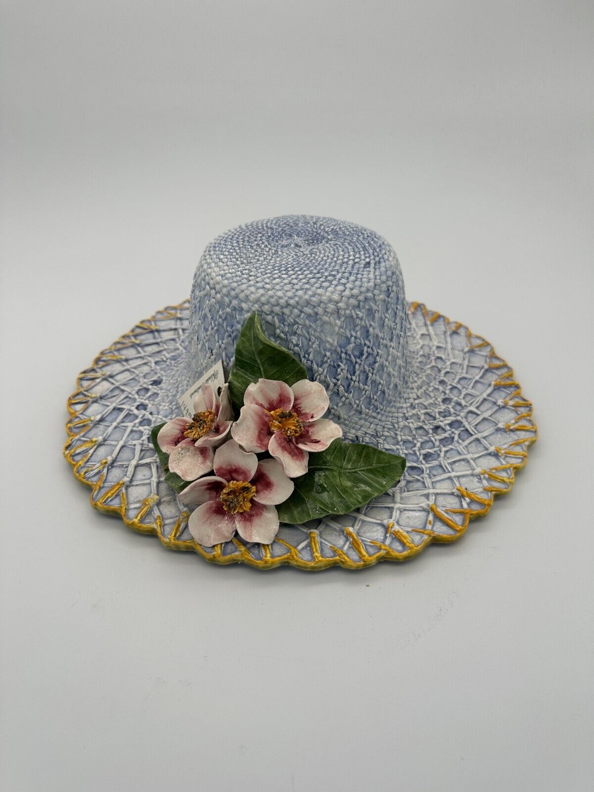 Vintage blue Seymour Mann Floral Hat wall decoration