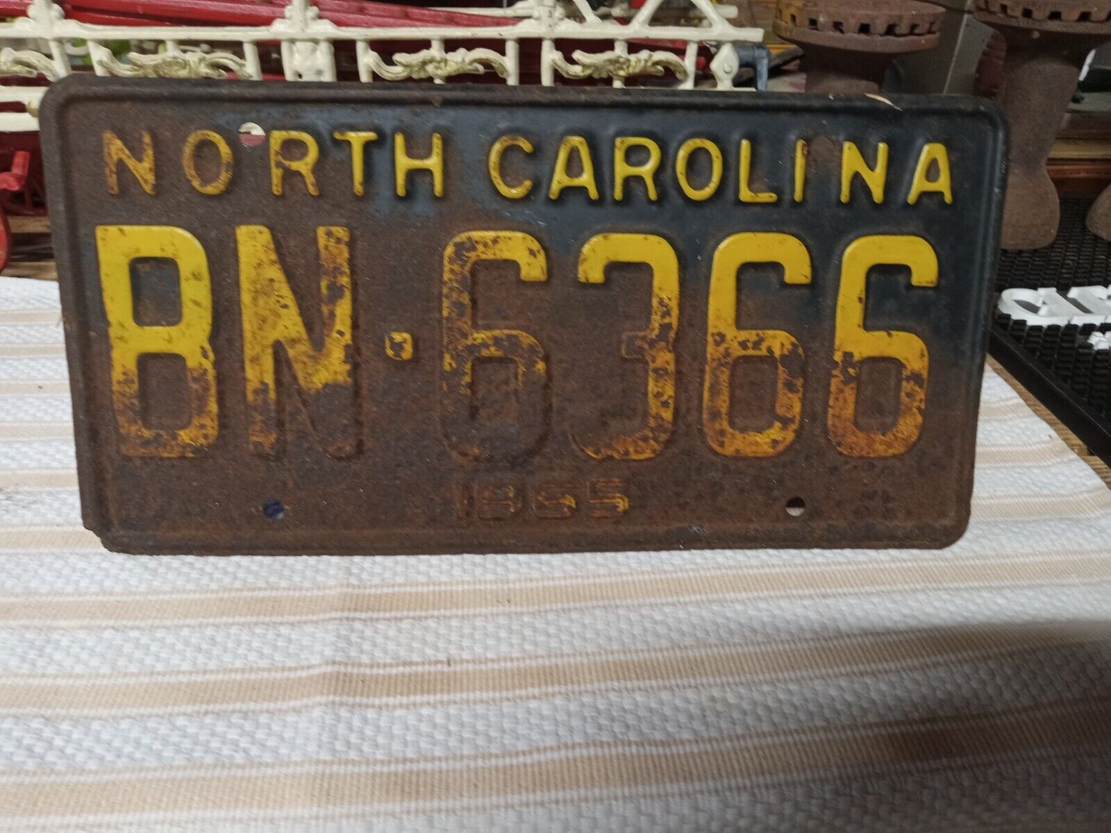 1965 NC License Plate Tag