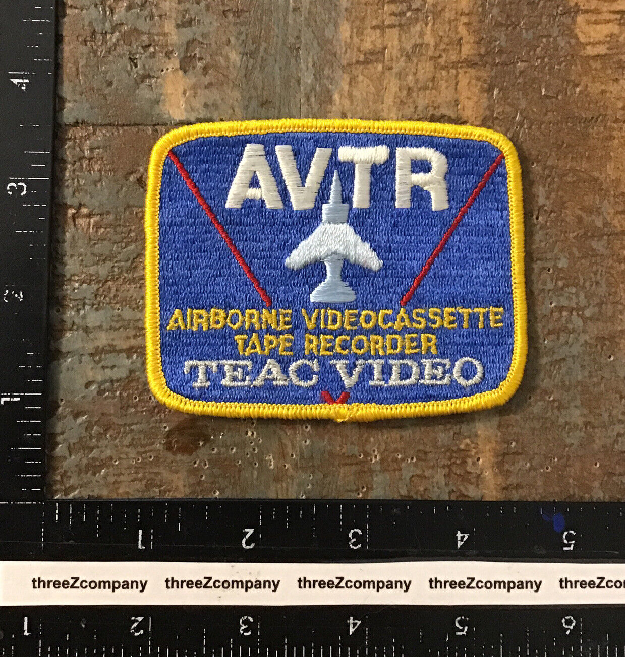 Vtg AVTR Airborne Videocassette Tape Recorder TEAC VIDEO Military Aviation Patch