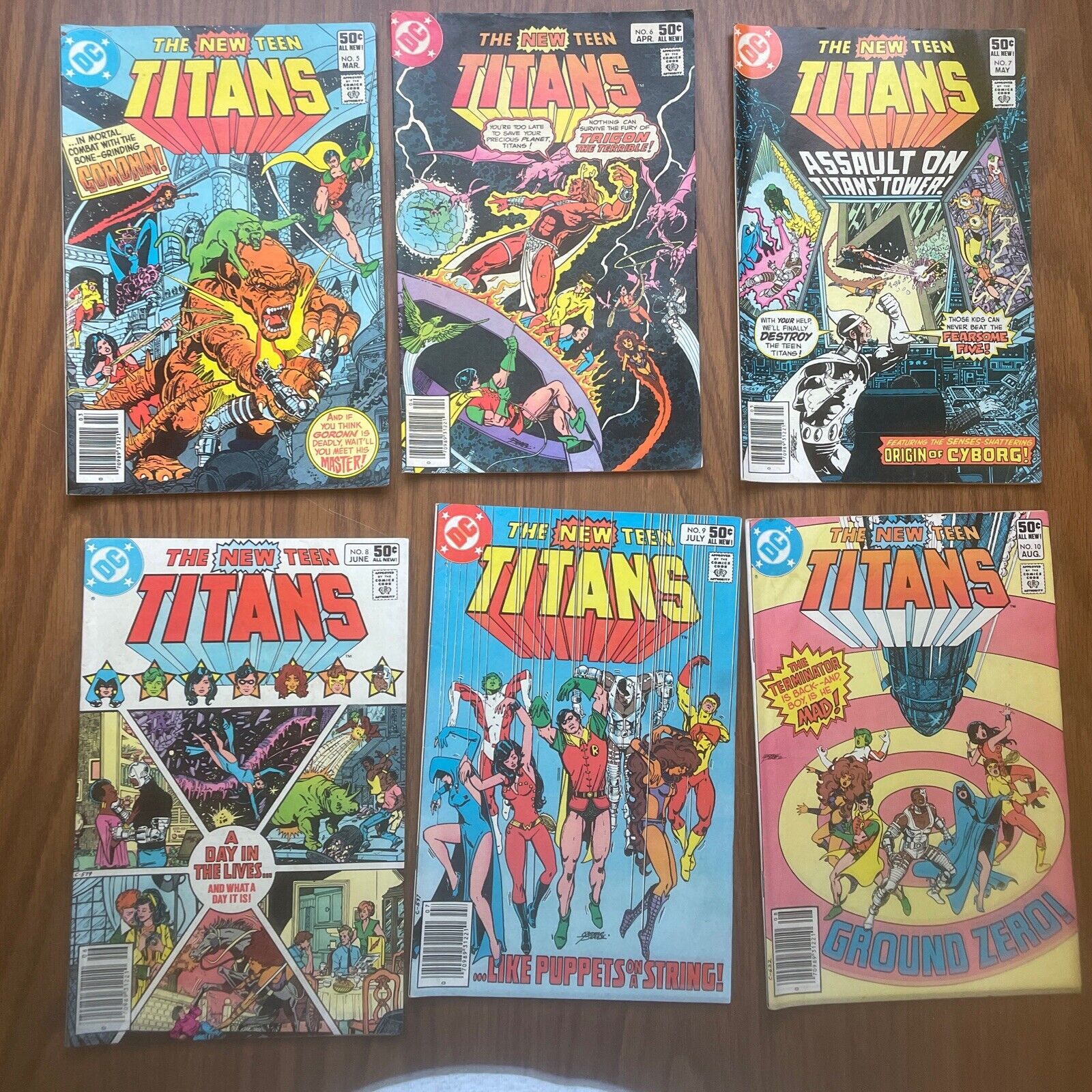 The New Teen Titans Run 5-10 DC Bronze Age Lot Of 6 #5 6 7 8 9 10