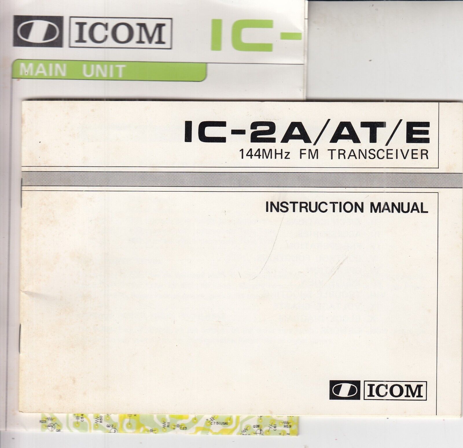 Original ICOM IC-2A/ AT/ E 144MHz FM Transceiver Instruction Manual & Schematic