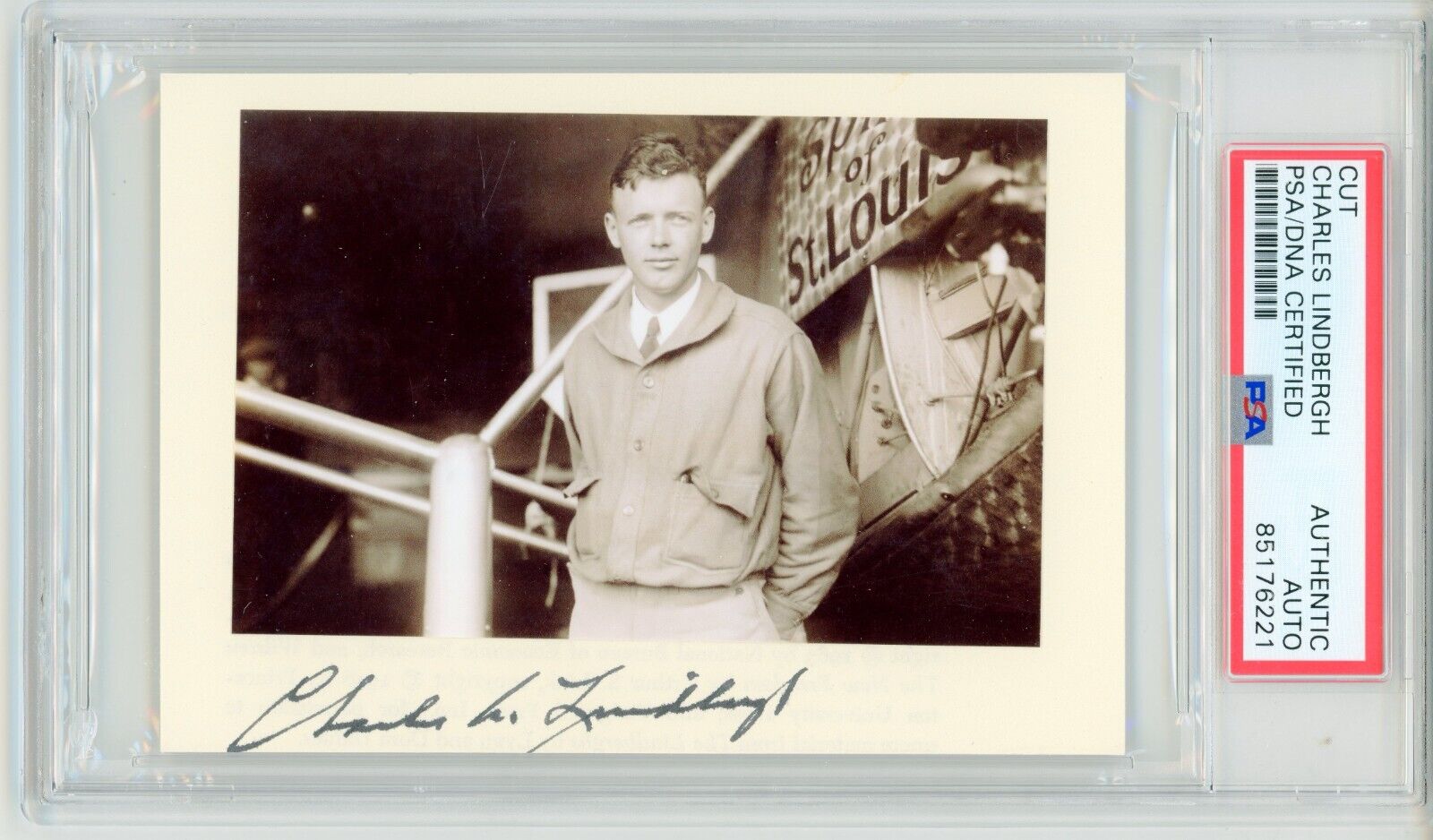 Charles Lindbergh ~ Signed Autographed Spirit of St. Louis Monoplane ~ PSA DNA