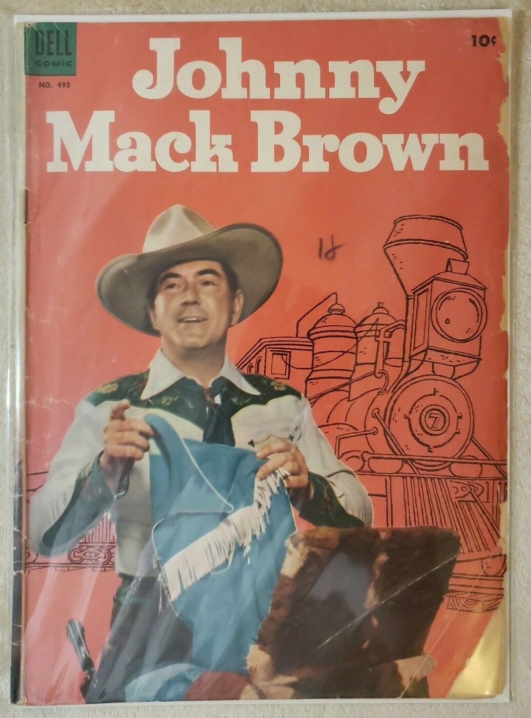 1953 JOHNNY MACK BROWN Dell 4-color #493 - Fine Grade 
