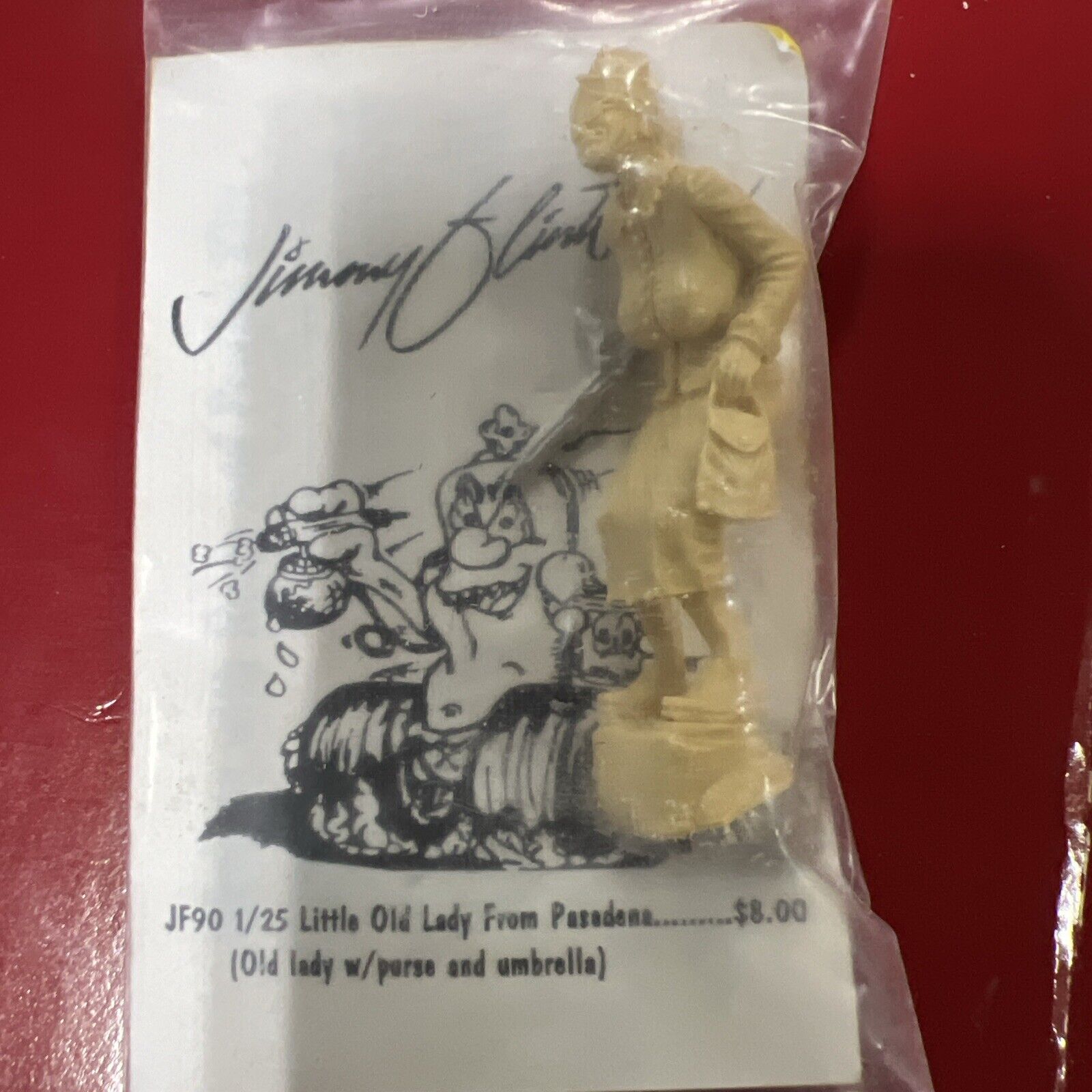 Jimmy Flintstone Figure JF90 Little Old Lady From Pasadena 1/25 Scale Resin