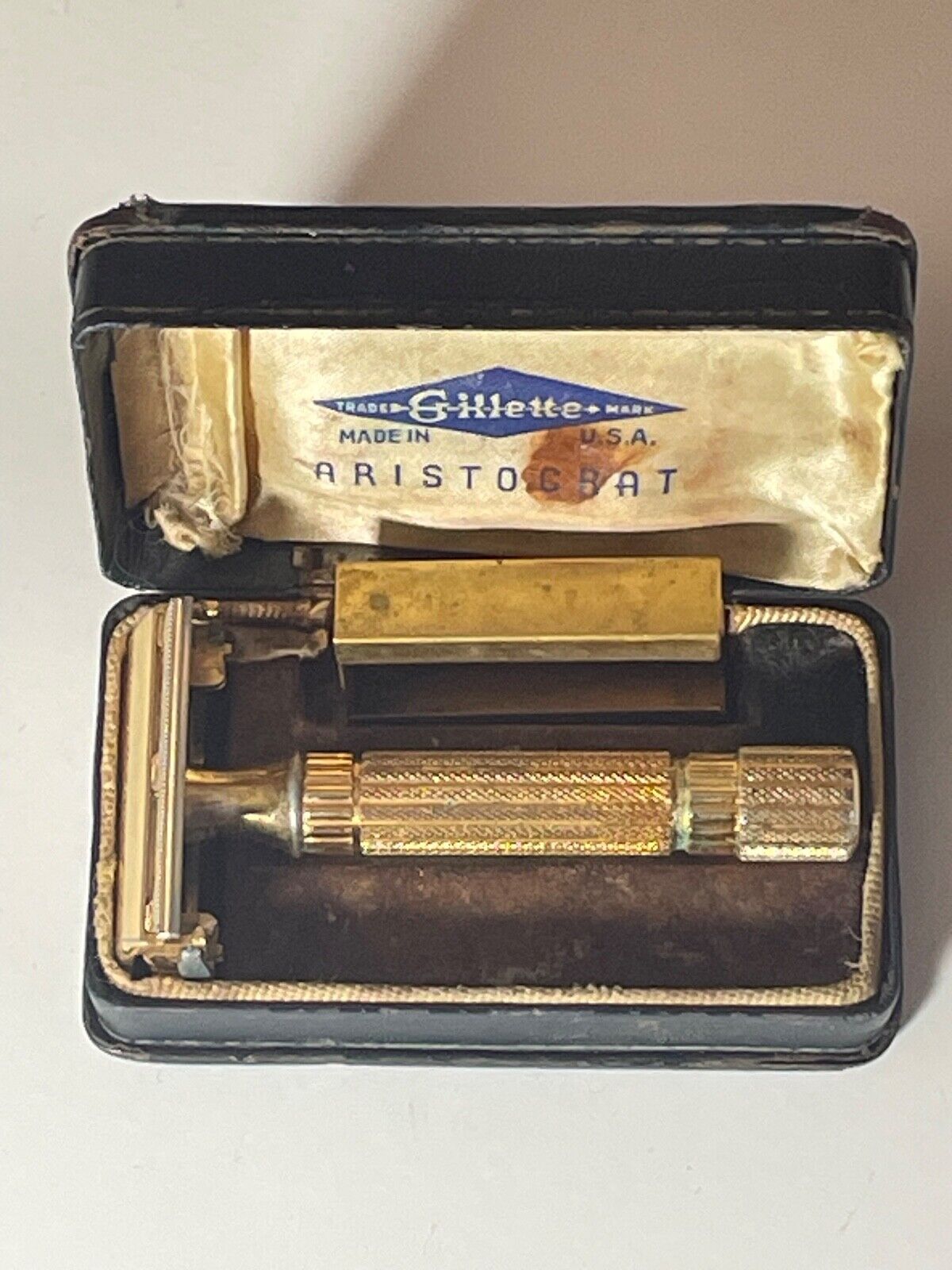 Vintage Gillette 1930s Aristocrat  Safety  Razor
