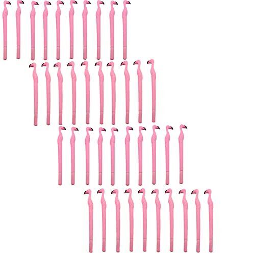 40 PCS Cute Pink Flamingo Gel Pens Gift for Child Women Coworkers Hostess and...