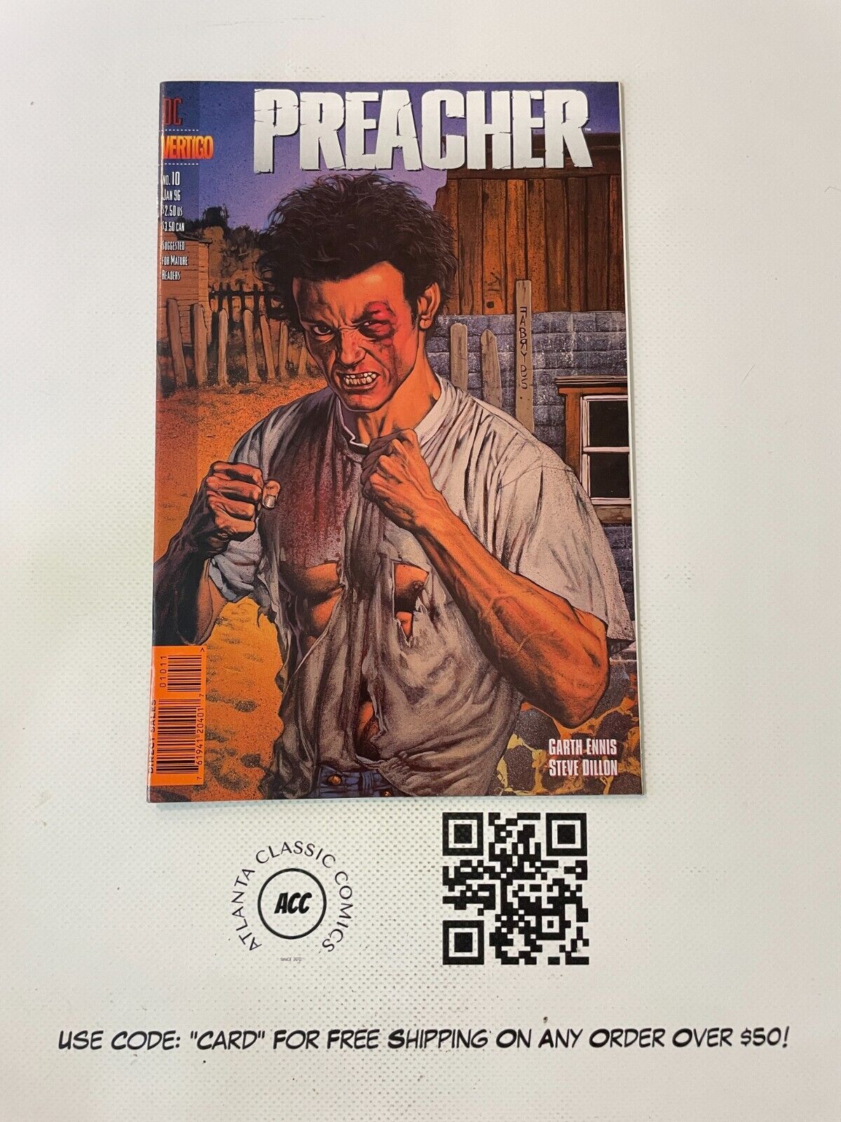 Preacher # 10 NM 1st Print DC Vertigo Comic Book Garth Ennis Steve Dillon 13 LP7