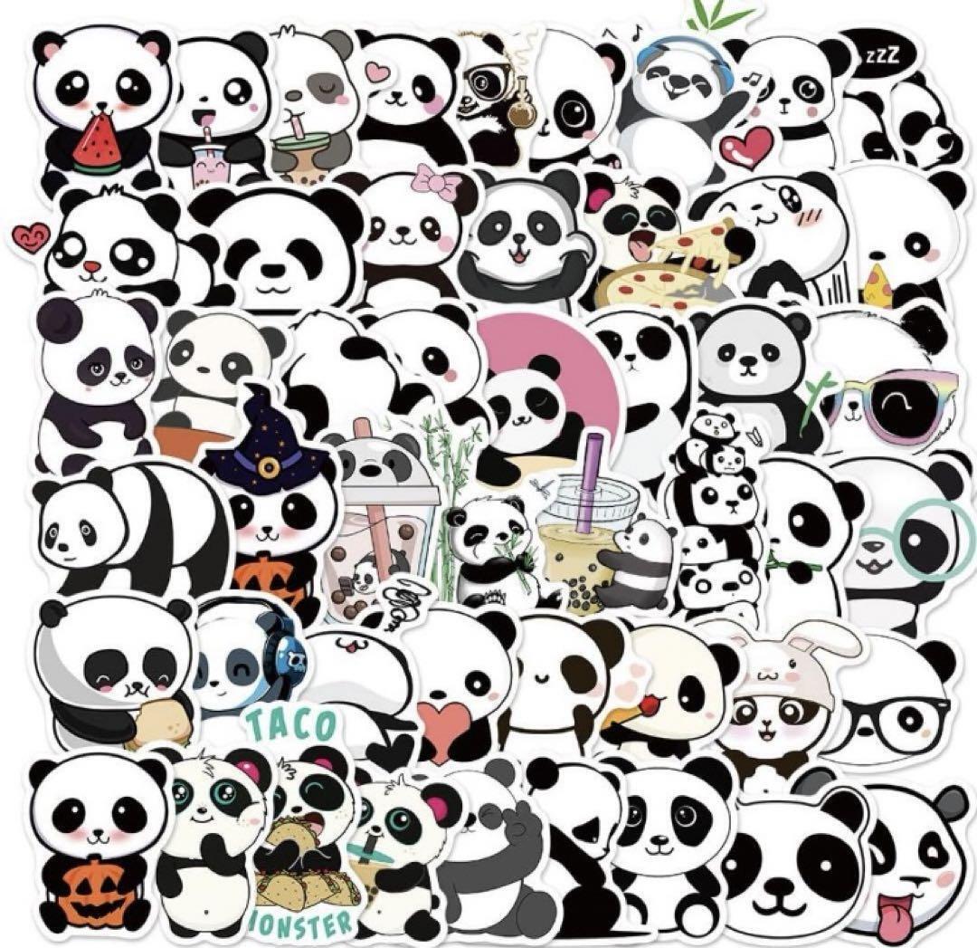 For Stickers Set Of 50 Cute Panda Waterproof Decal