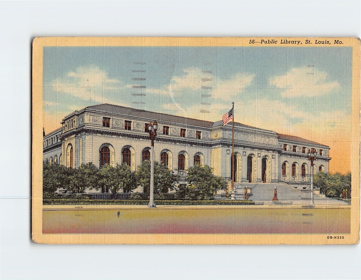 Postcard Public Library, St. Louis, Missouri
