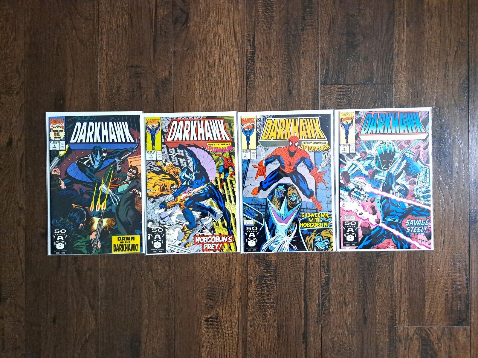 Darkhawk Comic lot of 4: Issues 1, 2, 3, and 4 (1991 Marvel) NM/MT