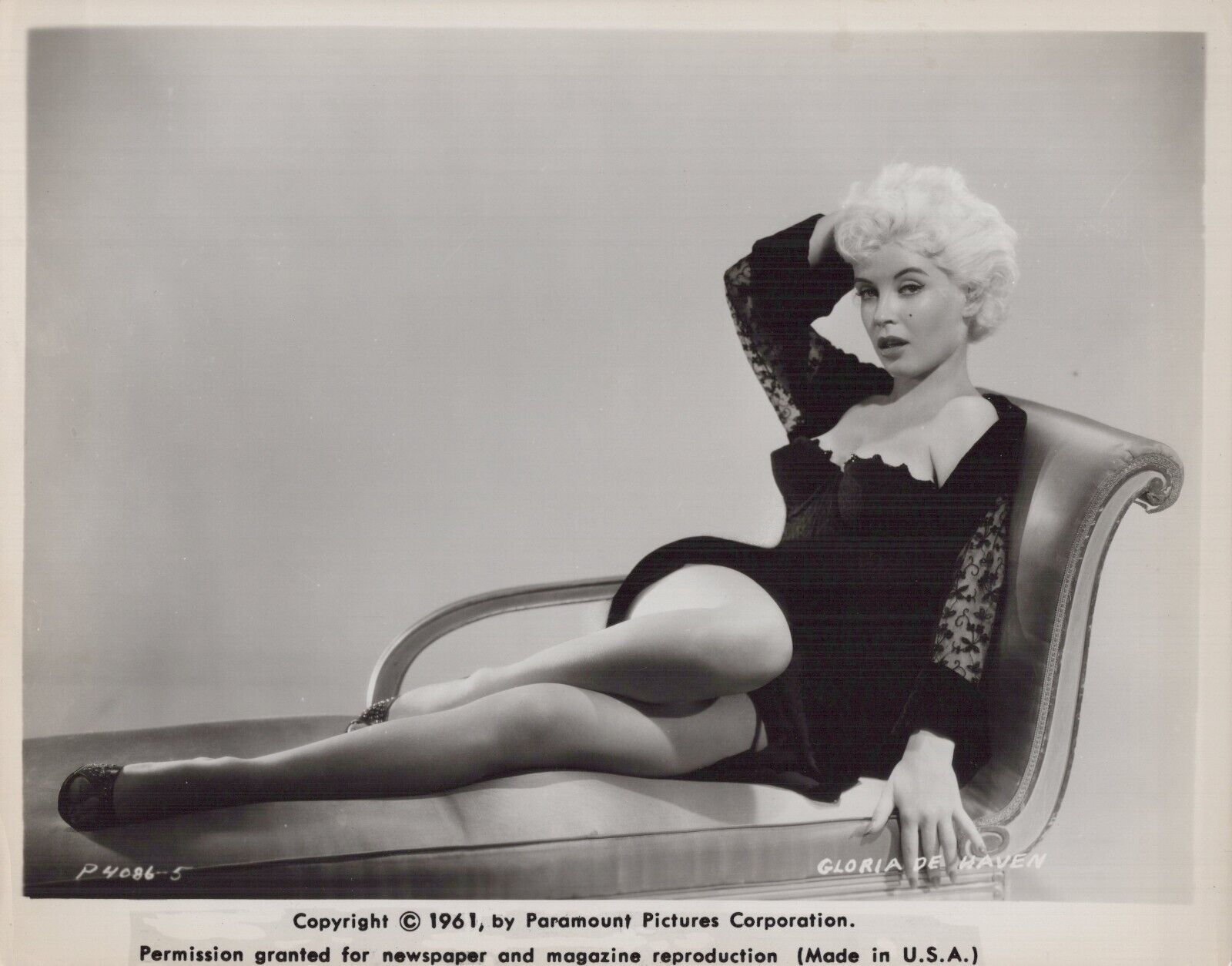 Gloria De Haven 1961 Beauty Hollywood Actress Sexy Leggy Cheesecake Photo K 164