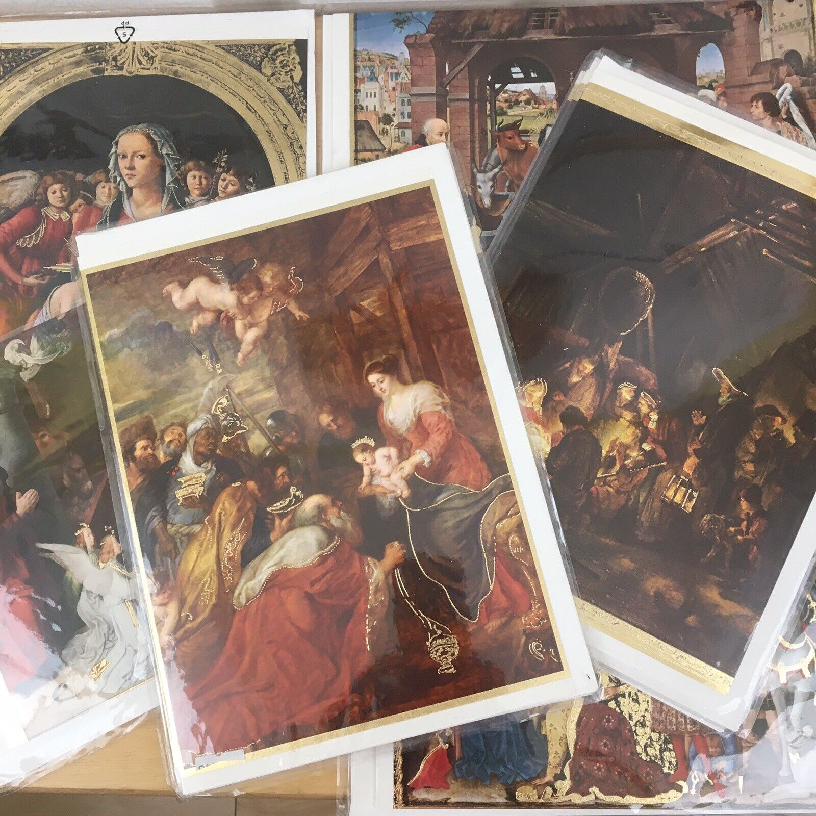 Vintage Pieter Paul Ruben Christmas Cards Ten Large Printed In Italy Rare