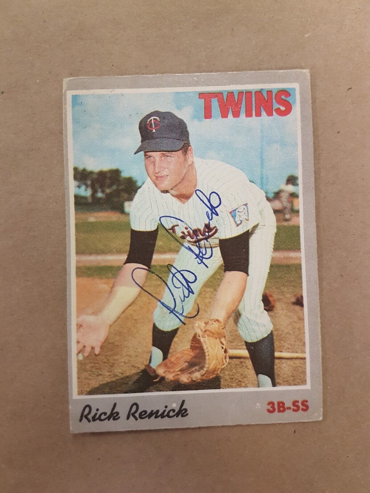 Rick Renick Twins Autograph Photo SPORTS signed Baseball card MLB TCG 1970