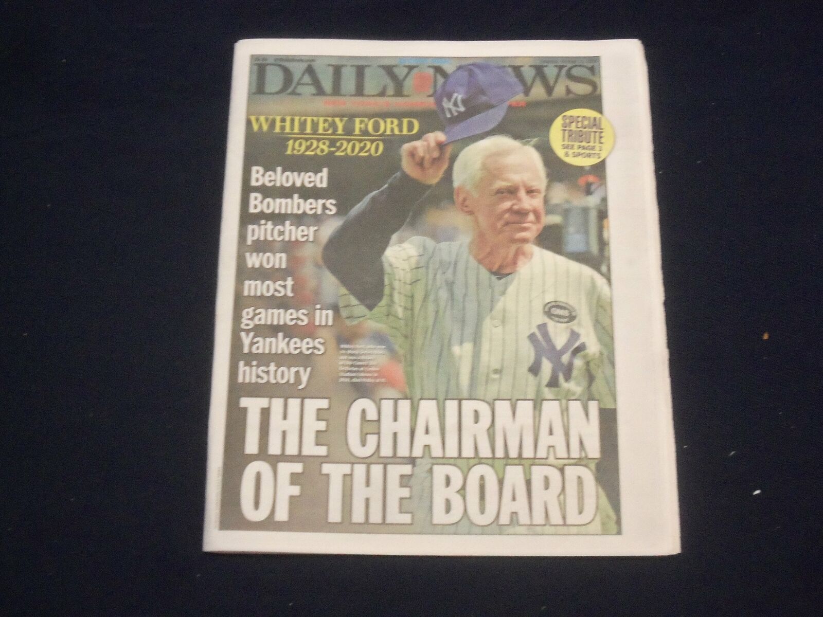 2020 OCTOBER 10 NEW YORK DAILY NEWS NEWSPAPER - WHITEY FORD DIED 1928-2020