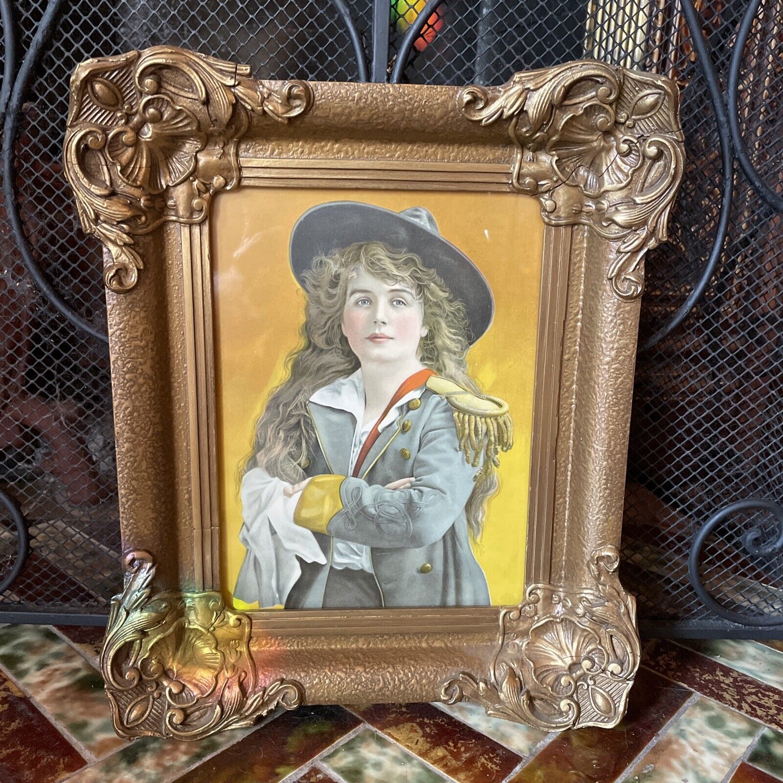 Antique 1903 Irene Bentley Print “the girl from Dixie” US Civil War officer woma