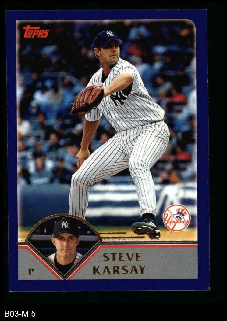 2003 Topps #5 Steve Karsay Yankees 8 - NM/MT B03T-M 5