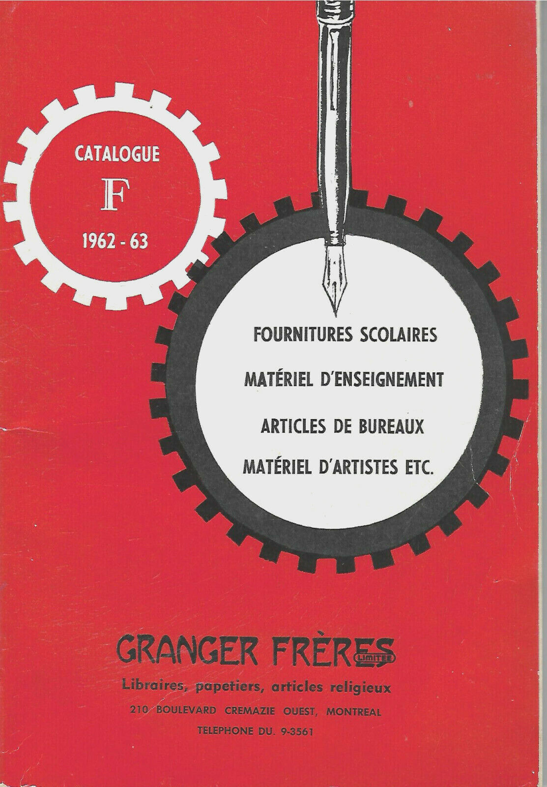 1962-63 OLD GRANGHER STORE CATALOG BROTHERS SCHOOL SUPPLIES, MATERIAL