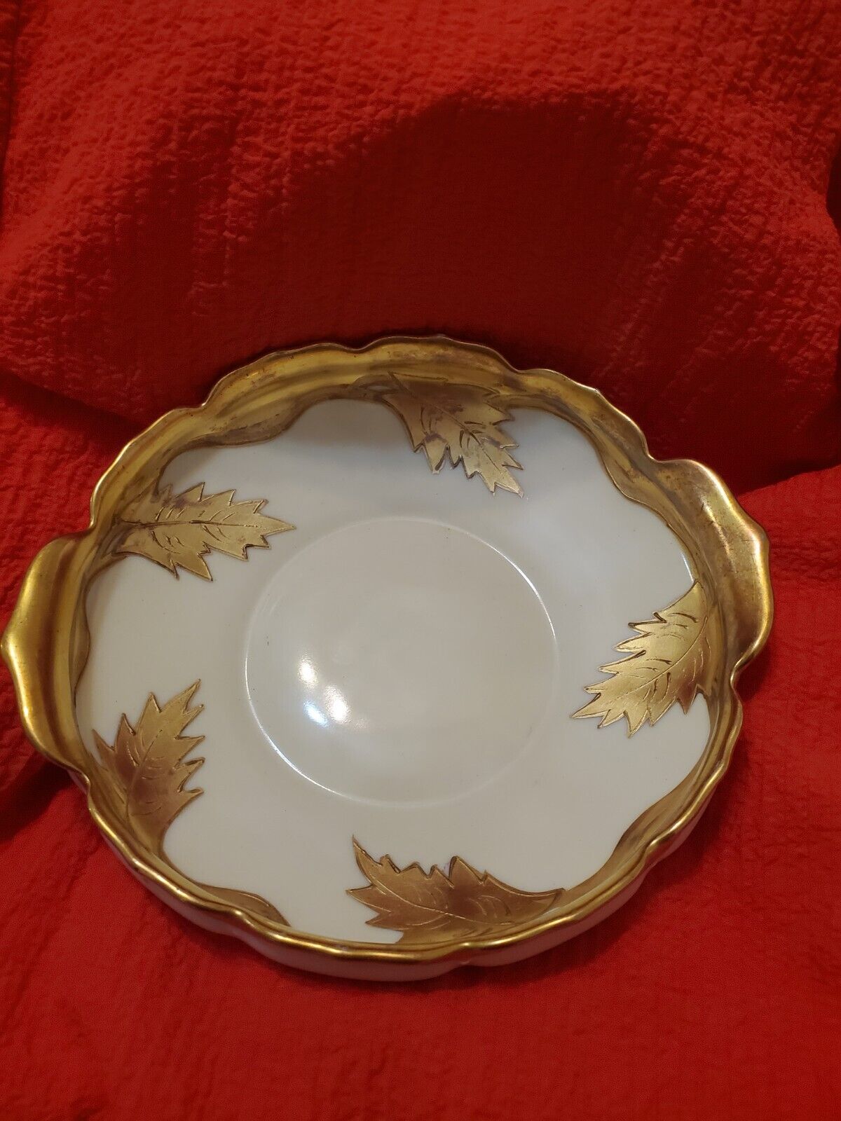 ANTQ. Porcelain 1870 Bowl Elite Work Bawo & Dotter Gold Encrusted 
