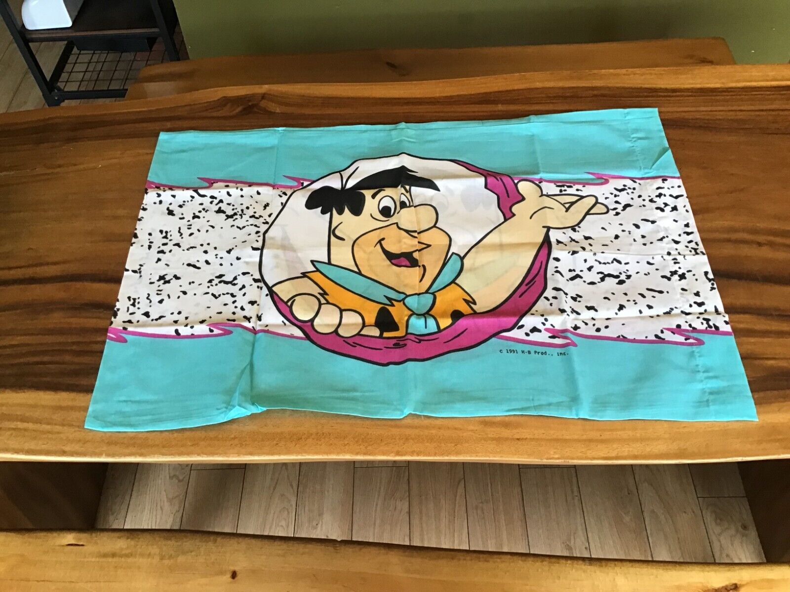 Vintage 1990\'s The Flintstones Pillowcase 1 ONLY Hanna-Barbera - Canadian Seller