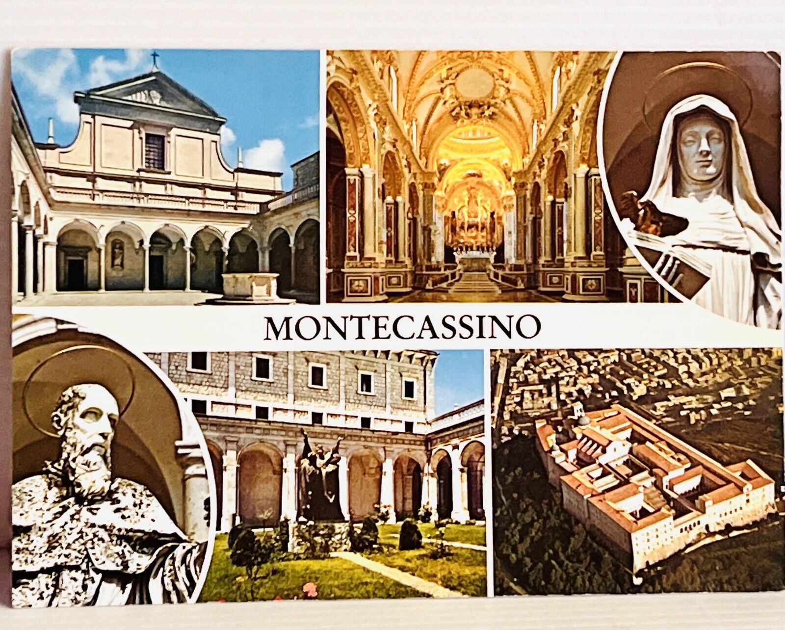 Postcard Italy Cassino - Abbey of Montecassino - Multiview