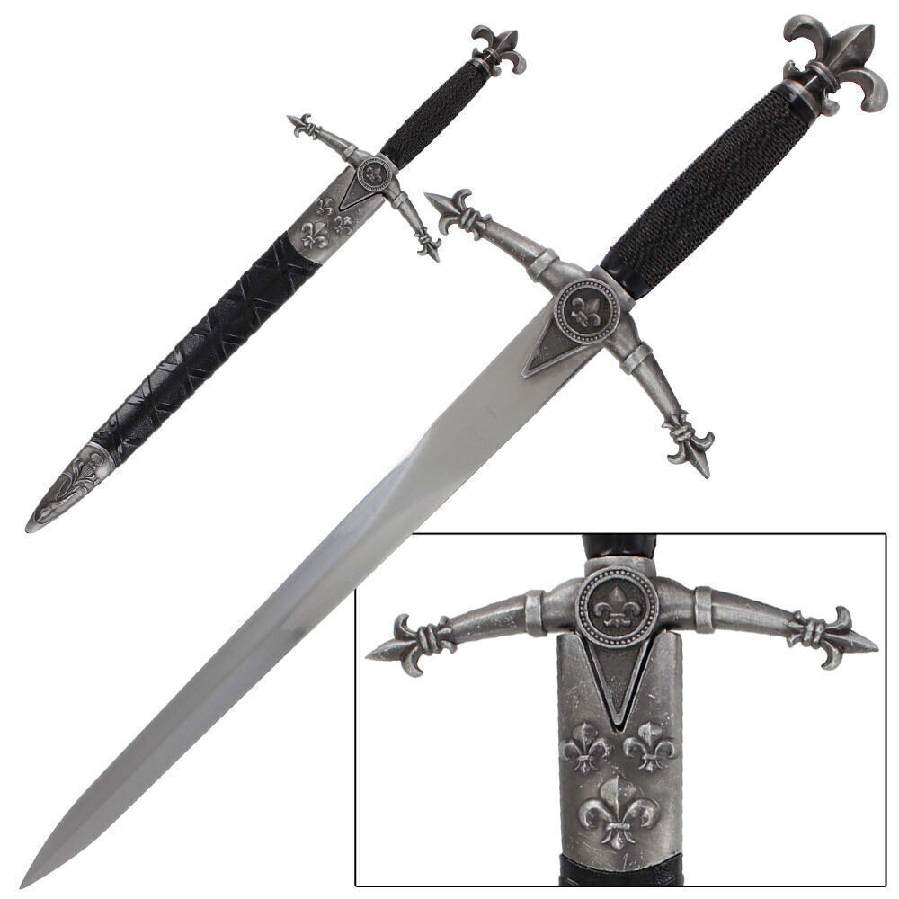 King’s Divinity French Fleur-de-lis Medieval Dagger Collectible