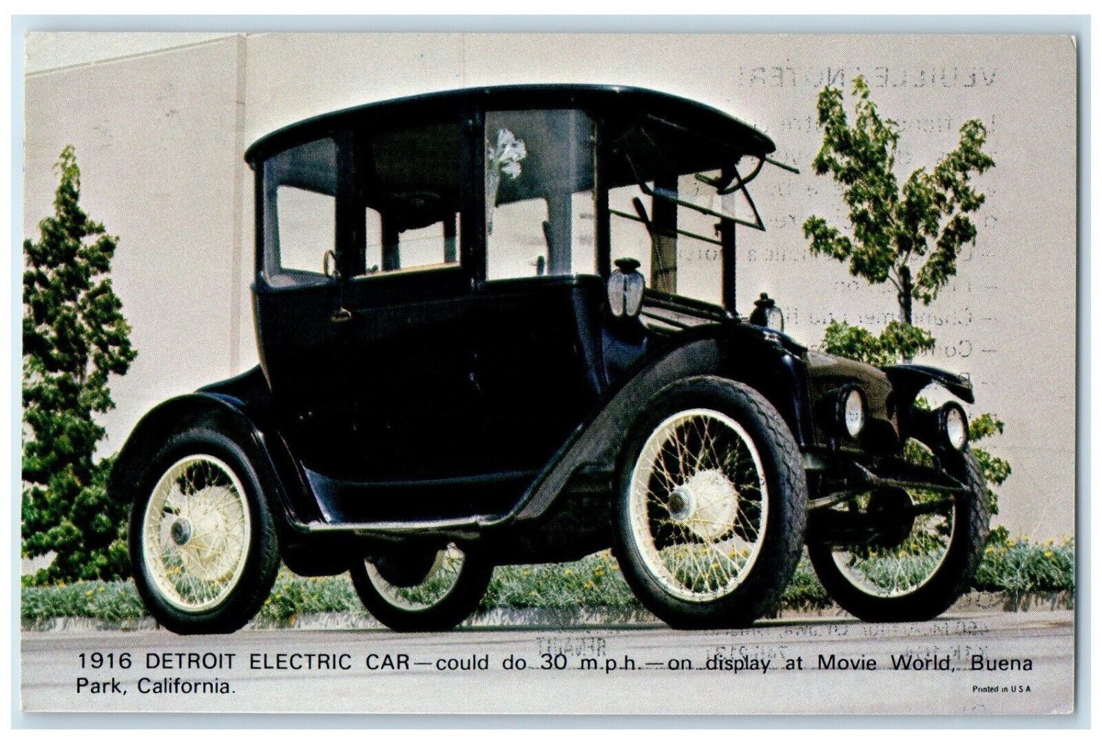 1916 Detroit Electric Car Bel-Air Automobiles McArthur Ottawa Canada Postcard