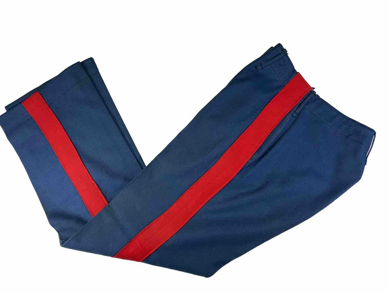 Pre-WW2 1930s USMC Named Dress Blues Uniform Trousers