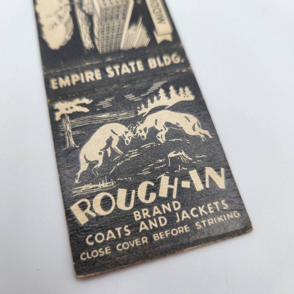 Vintage Matchcover Rough-In Brand Rough Wear Clothing Company - Empire State Bui