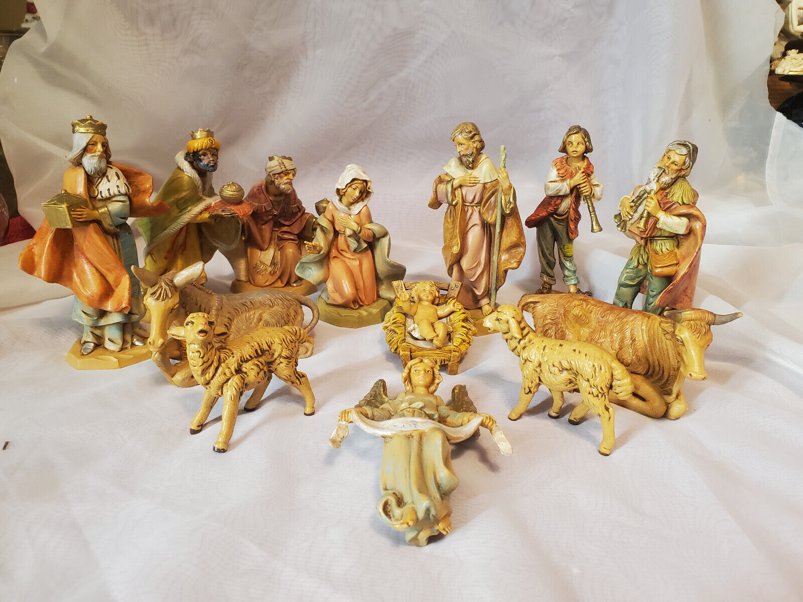 Vintage Lot Of 14 Pieces Fontanini Depose Italy Nativity Figure Set 1992 No Box