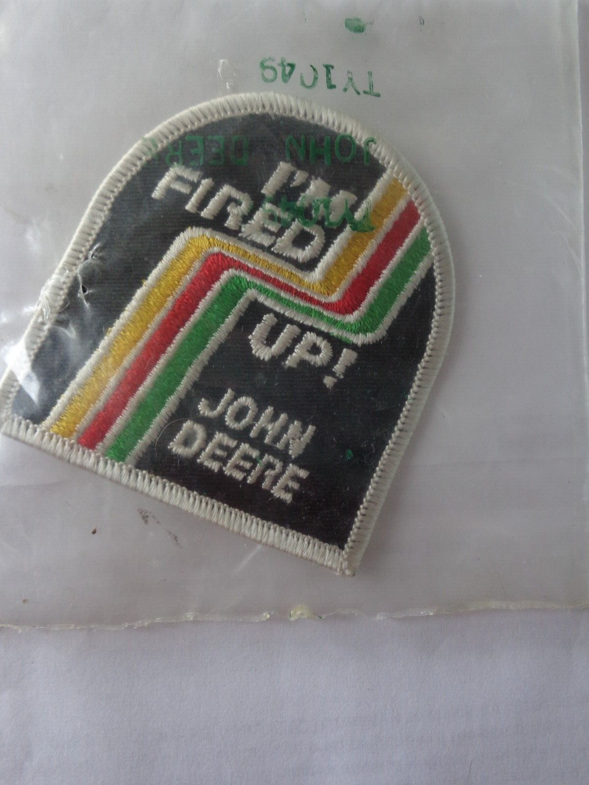 John Deere Vintage Snowmobile Patch.  I'm Fired Up