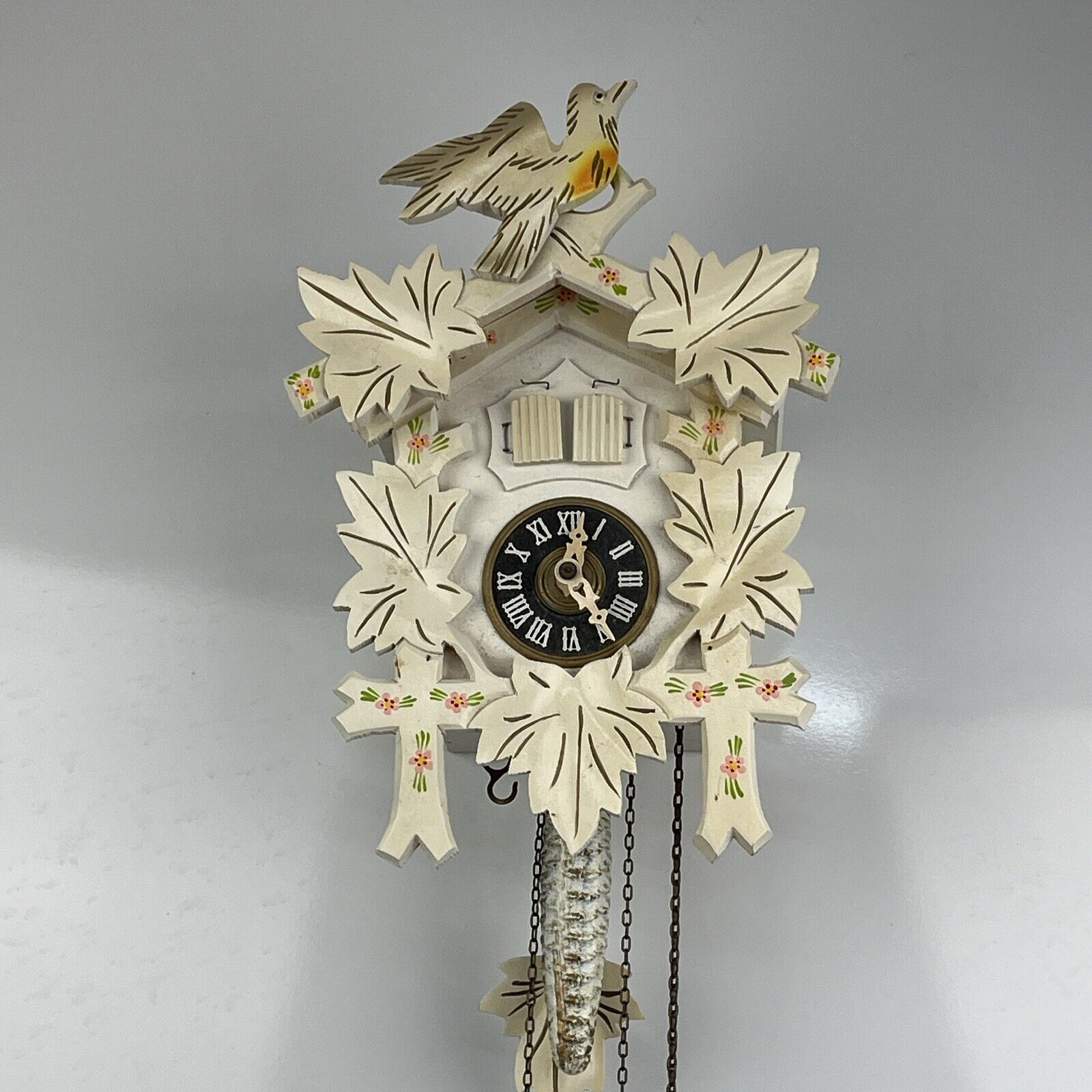 Antique Lador Edelweiss Swiss Cuckoo Clock 2866 Untested