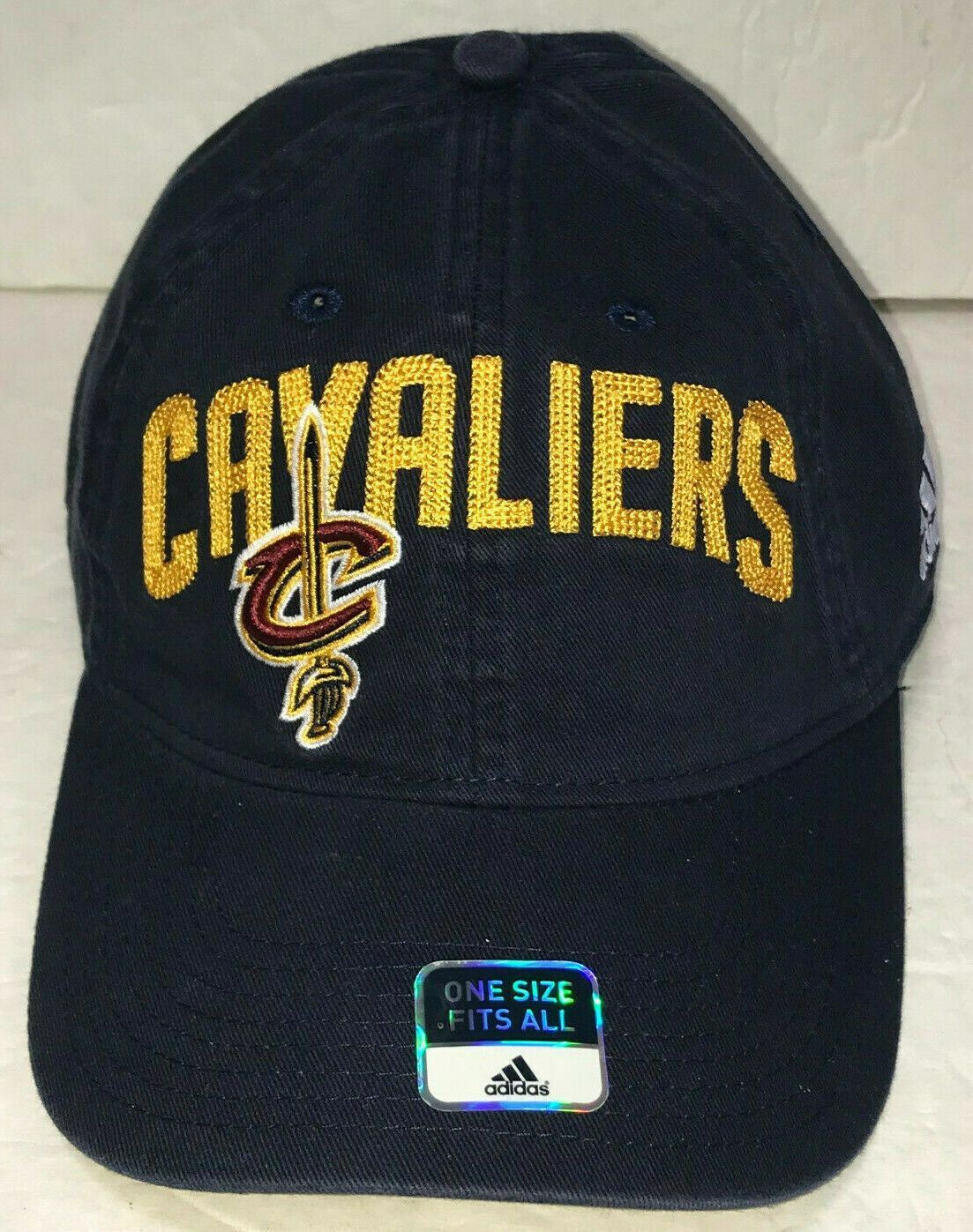 Cleveland Cavaliers Hat Cap Adidas OSFA Embroidered Strapback Blue New $22
