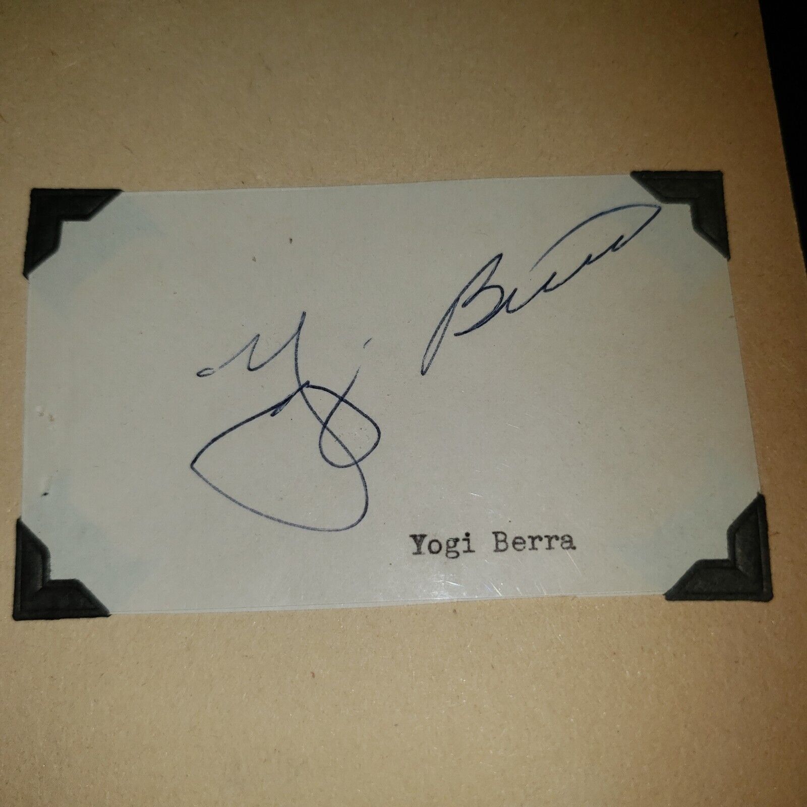 Vintage Yogi Berra Autograph