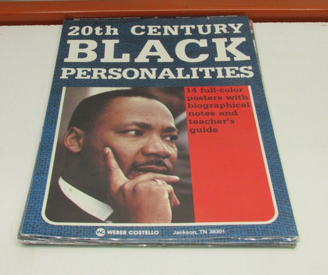 Vintage Weber Costello 20th Century Black Personalities Posters Dr. MLK Jr Cover
