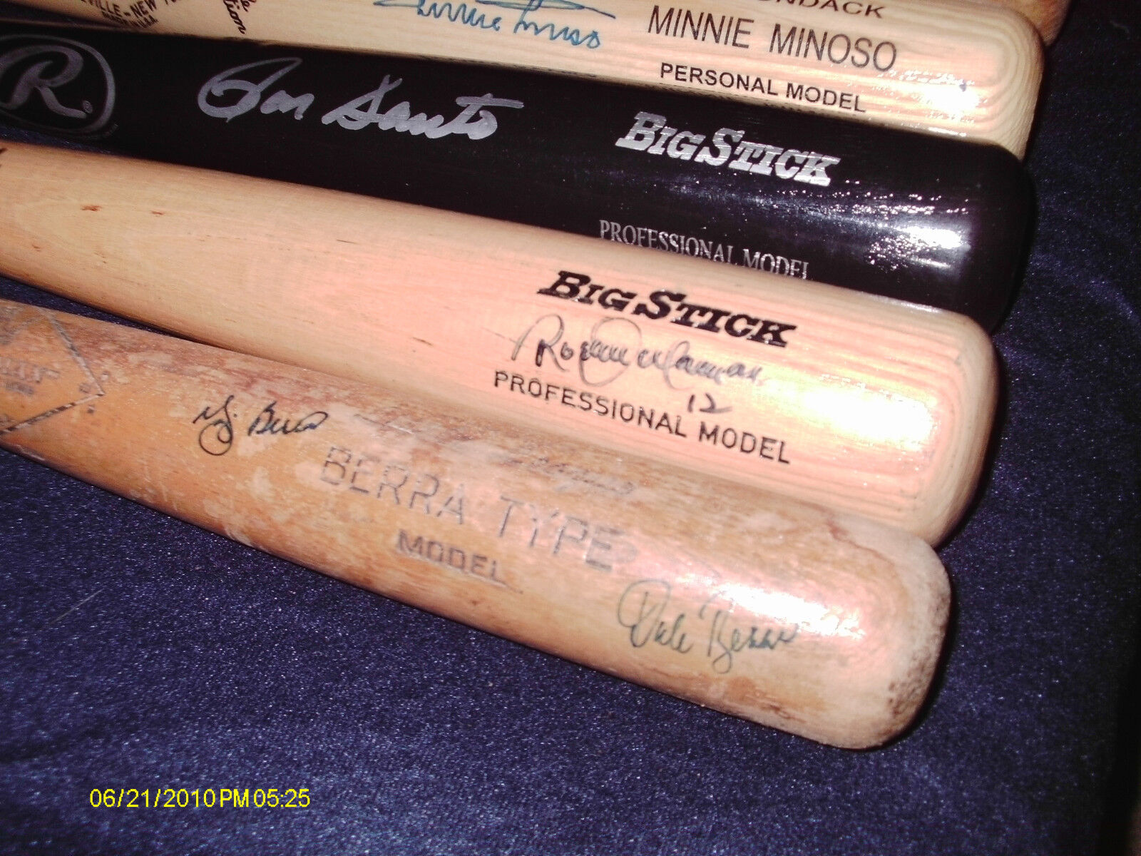 Yogi & Dale Berra dual signed autographed baseball bat rich altman yankees auto