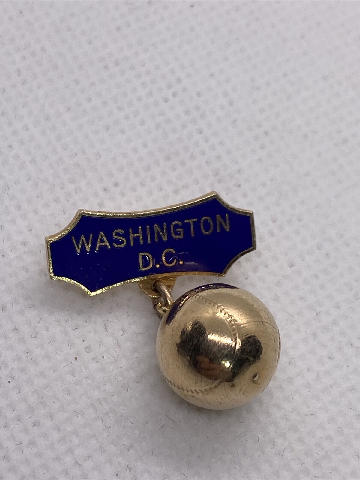 1940’s Vintage Washington Dc Tournament Pin Gold Tone
