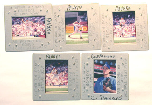 1998 MLB Montreal Expos Carl Pavano 5 Photo Slide Negatives by J. Wallin