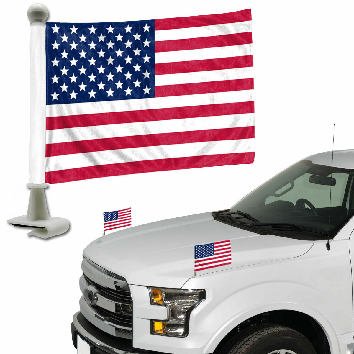 United States of American Ambassador Car Flag Set