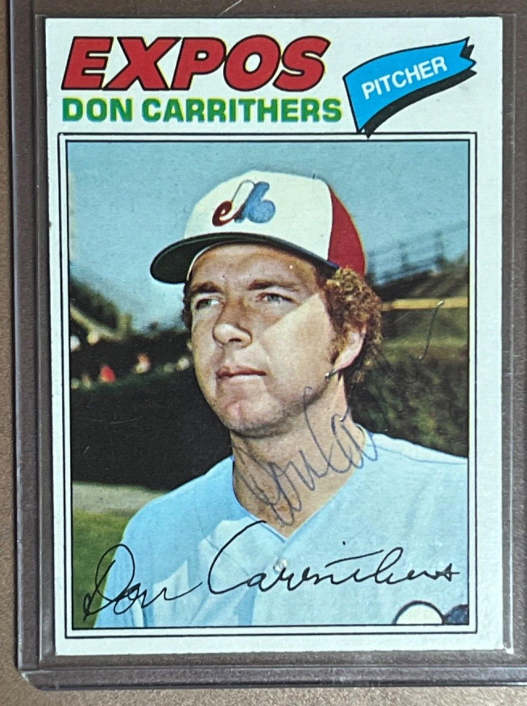 Montreal Expos Star Don Carrithers signed autographed 1977 Topps baseball card