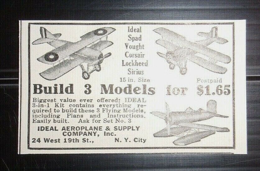 1932 Ideal Aeroplane & Supply Company Advertisement New York City