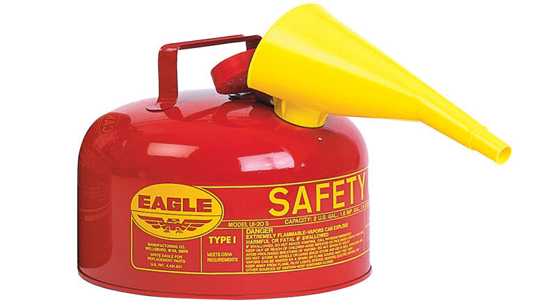 Eagle  Steel  Safety Gas Can  2 gal.
