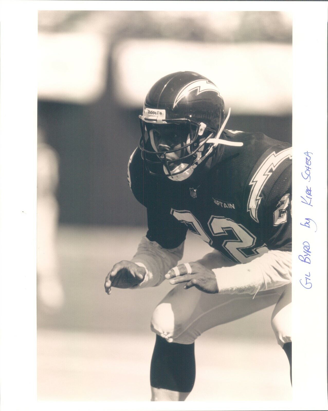 LG895 1992 Orig Kirk Scheza Photo GIL BYRD San Diego Chargers All-Pro Def Back