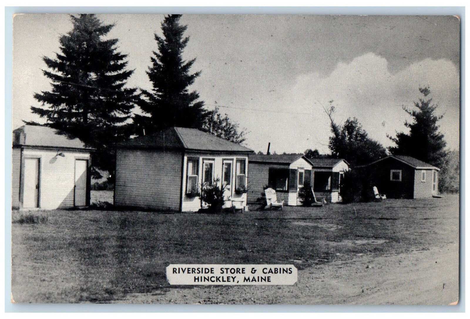 c1950\'s Riverside Store & Cabins Hinckley Maine ME Vintage Unposted Postcard