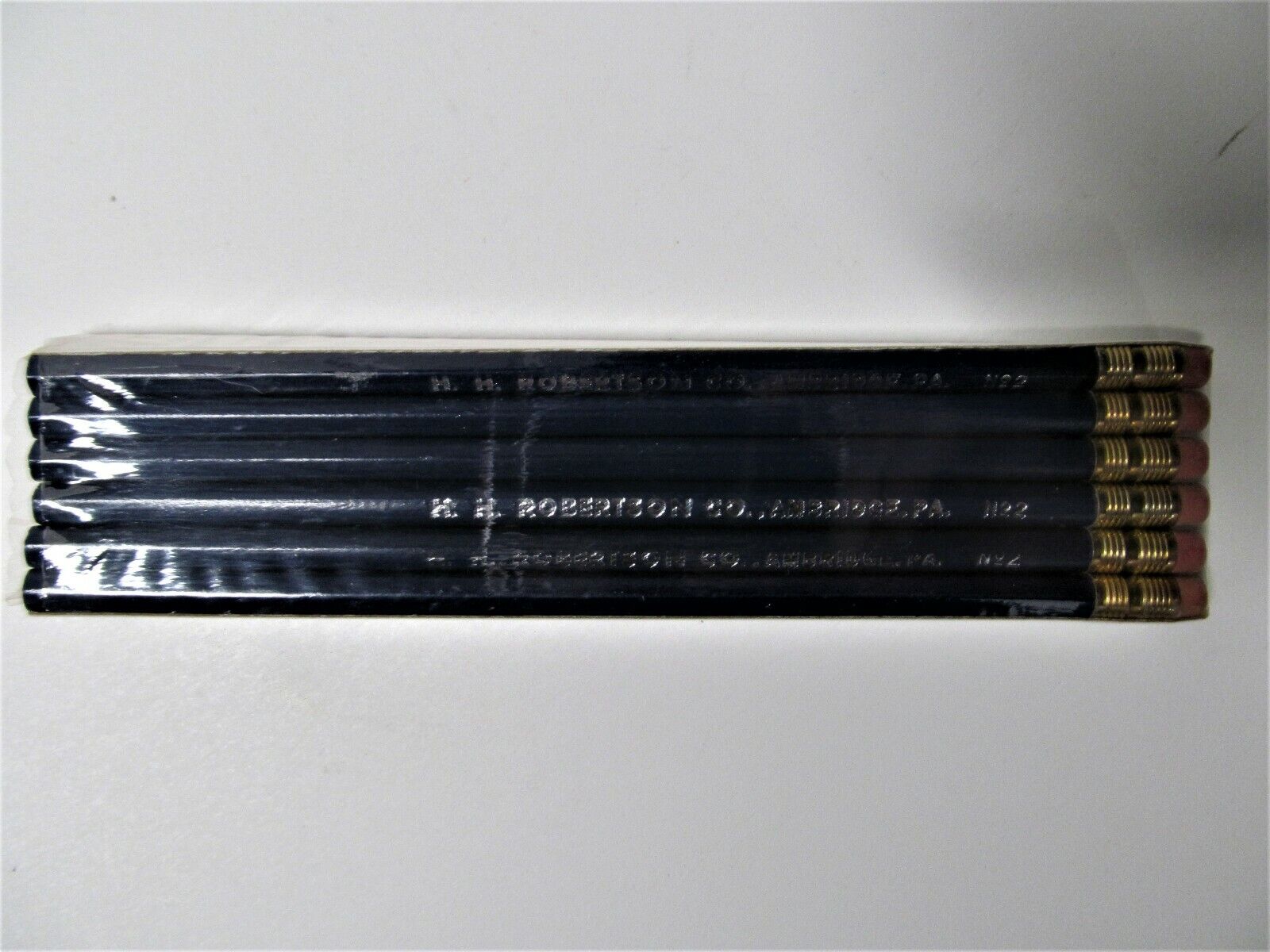 Vintage H.H. Robertson Co. Ambridge PA Advertising Pencils Wood No. 2 Pack of 12